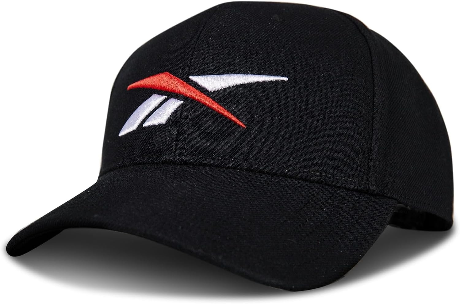 image:imageReebok Vector Baseball Hat Snapback Six Panel Casual Everyday Sun Protection Lightweight BreathableBlack W Red White