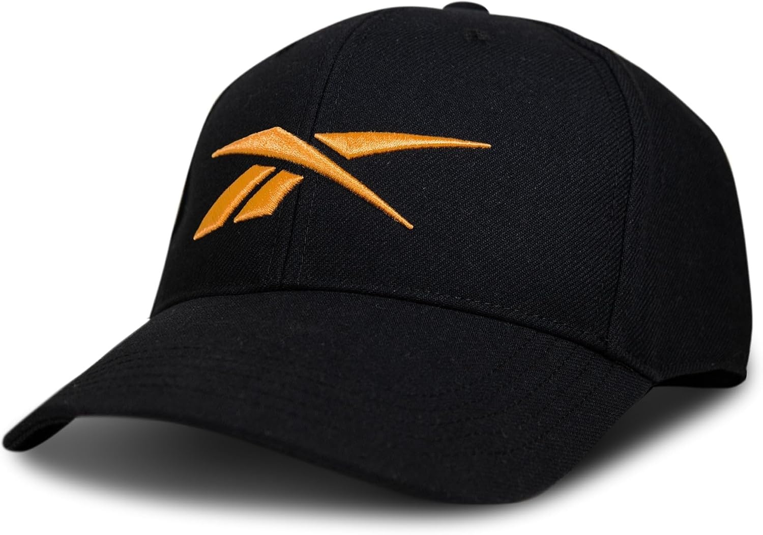 image:imageReebok Vector Baseball Hat Snapback Six Panel Casual Everyday Sun Protection Lightweight BreathableBlackElectric Amber