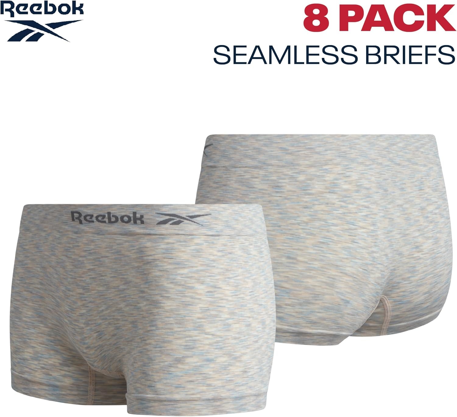 image:imageReebok Womens Boyshorts 8 Pack Performance Seamless Underwear for Women StayPut Design Moves with You Flexible 4Way Flexible Fabric Eliminates Lines and Everyday DiscomfortRose Dust JacquardGreenBlackNatural Spacedye