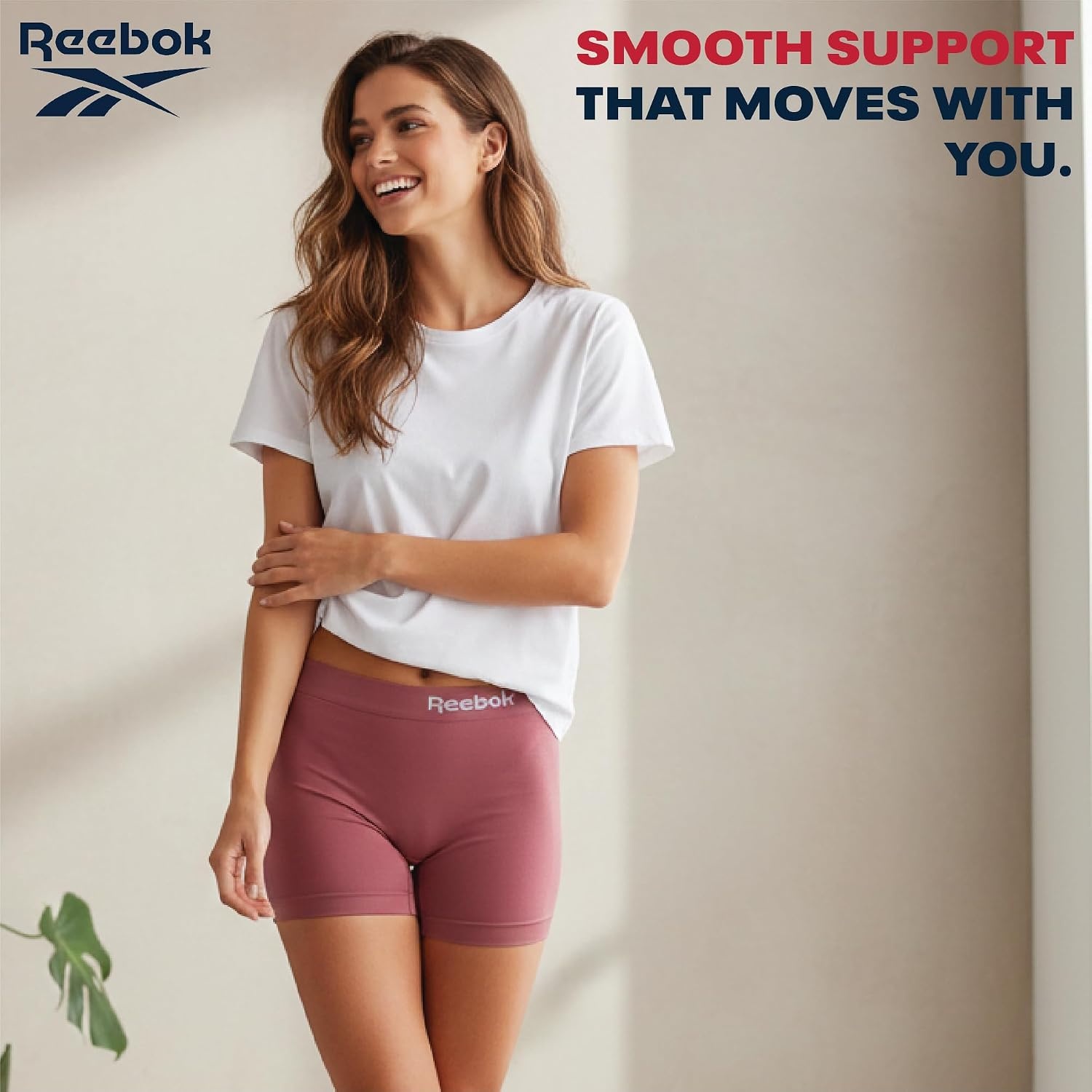 image:imageReebok Womens Boyshorts 8 Pack Performance Seamless Underwear for Women StayPut Design Moves with You Flexible 4Way Flexible Fabric Eliminates Lines and Everyday DiscomfortPrintsPinkMedium Grey