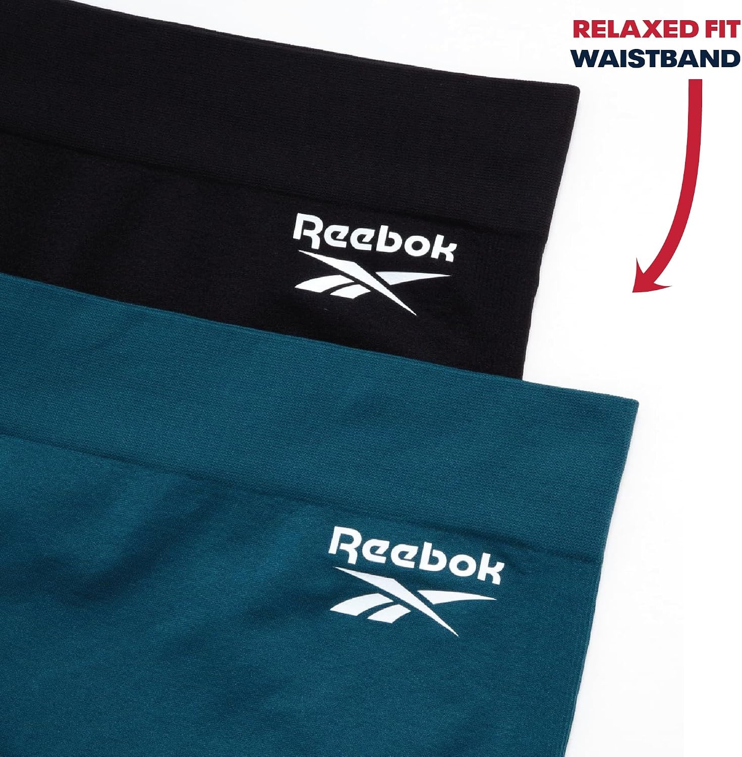 image:imageReebok Womens Boyshorts 8 Pack Performance Seamless Underwear for Women StayPut Design Moves with You Flexible 4Way Flexible Fabric Eliminates Lines and Everyday DiscomfortDeep TealBlack Seamless