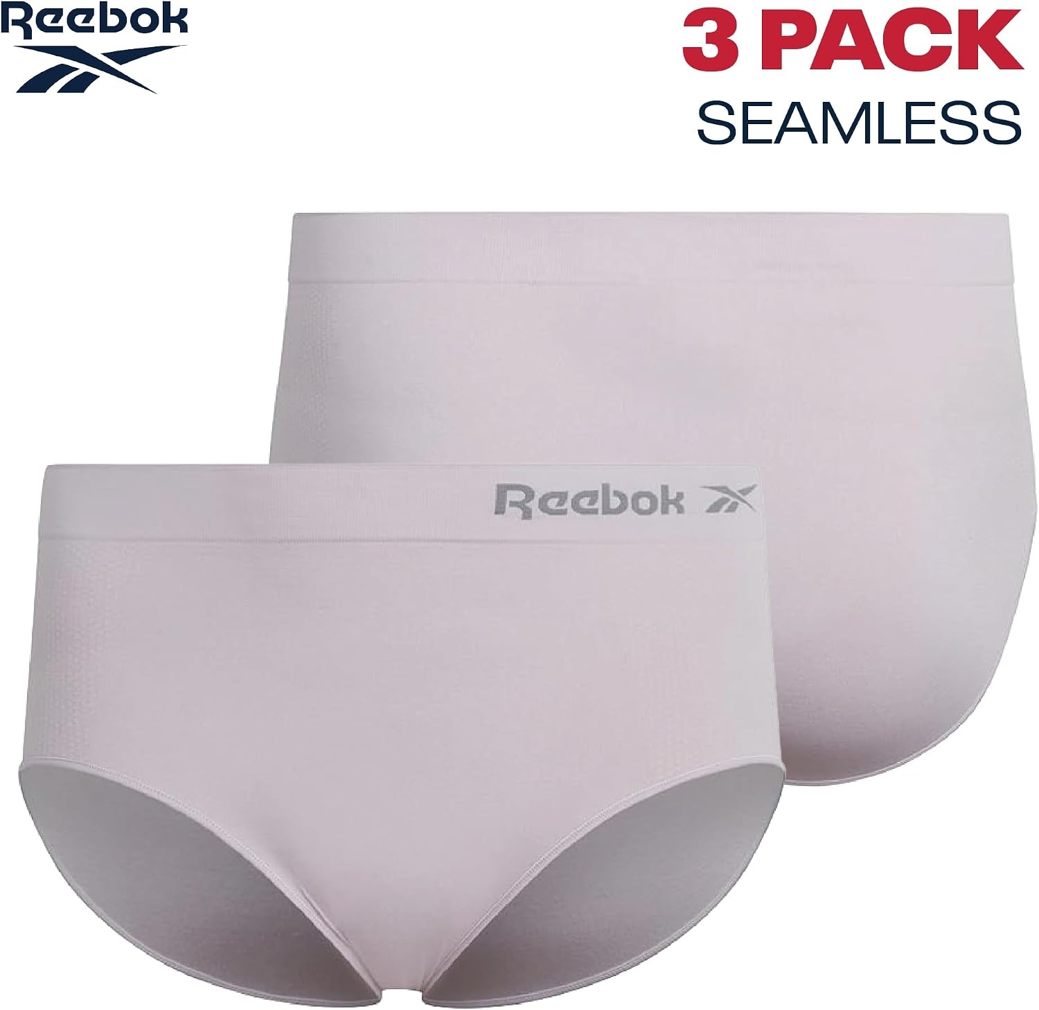 image:imageReebok Womens Briefs Underwear 3 Pack Soft Stretch Performance Tag Free Womens Underwear Seamless Brief PantiesRoseGreyBlack