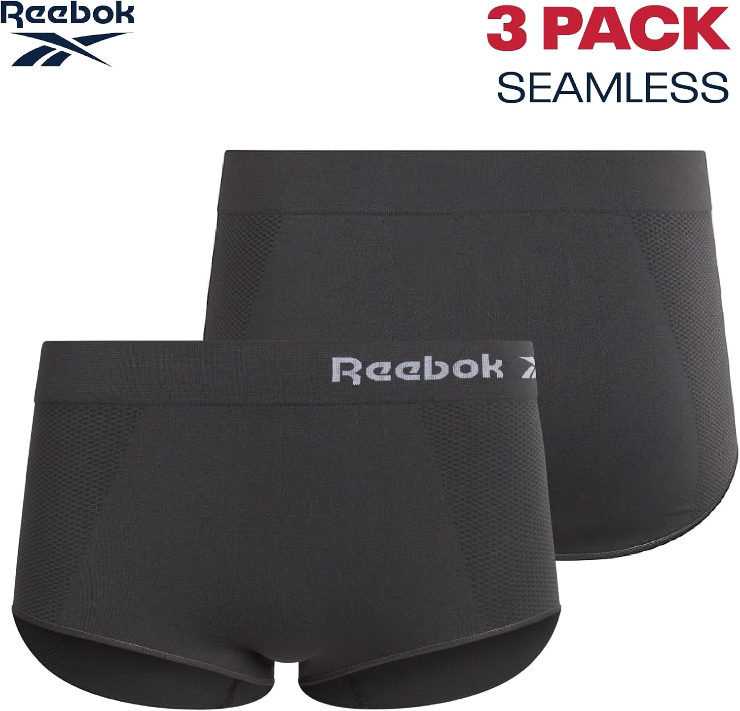 image:imageReebok Womens Briefs Underwear 3 Pack Soft Stretch Performance Tag Free Womens Underwear Seamless Brief PantiesWhite StripeLotusBlackened Pearl