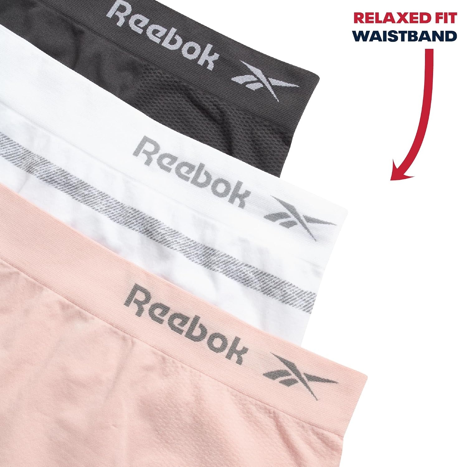 image:imageReebok Womens Briefs Underwear 3 Pack Soft Stretch Performance Tag Free Womens Underwear Seamless Brief PantiesWhite StripeLotusBlackened Pearl