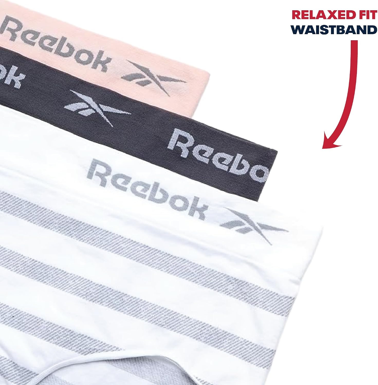 image:imageReebok Womens Briefs Underwear 3 Pack Soft Stretch Performance Tag Free Womens Underwear Seamless Brief PantiesWhiteLotusBlack