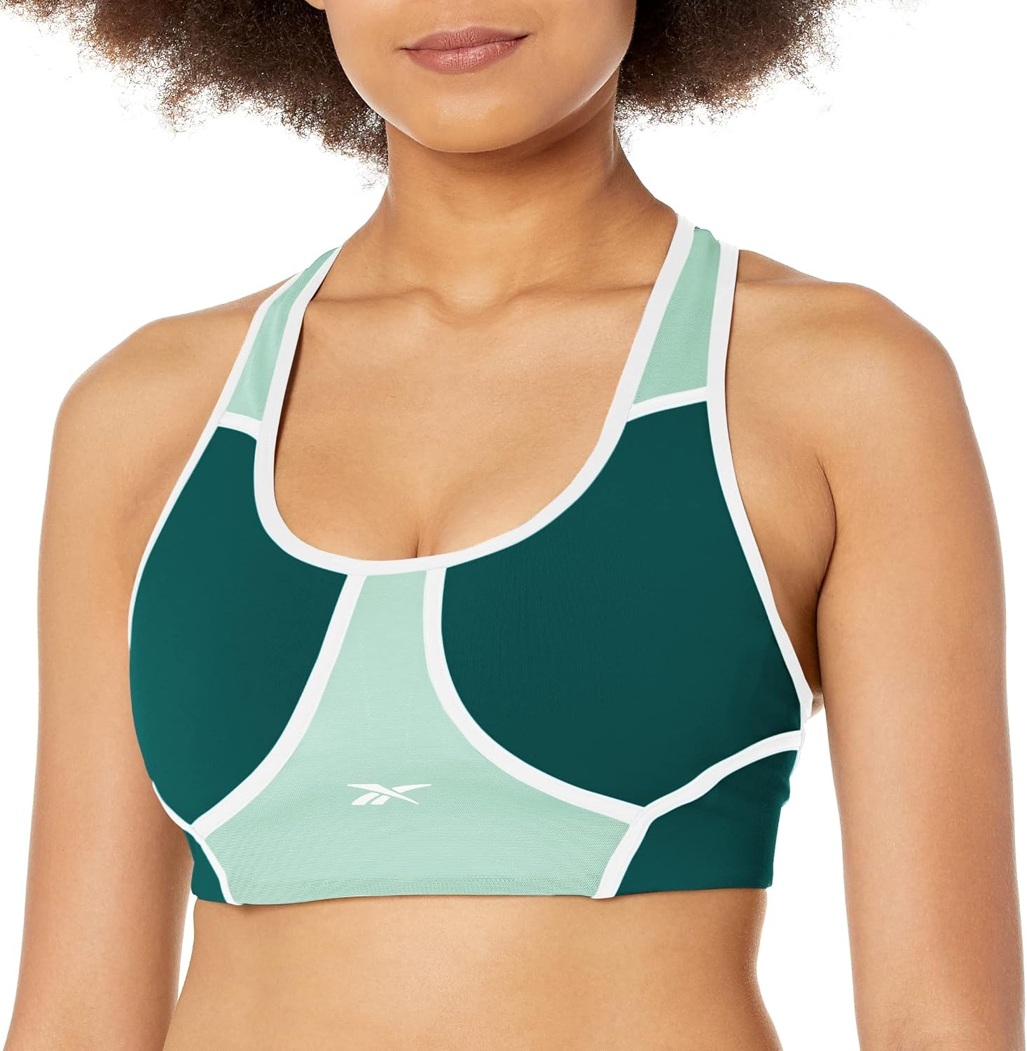 image:imageReebok x Jurassic World Skinny Strap Sports BraForest GreenSemi Classic Teal
