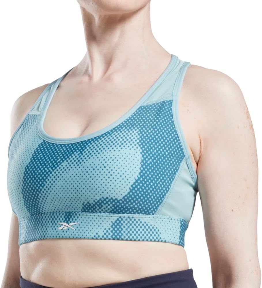 image:imageReebok x Jurassic World Skinny Strap Sports BraSteely Blue