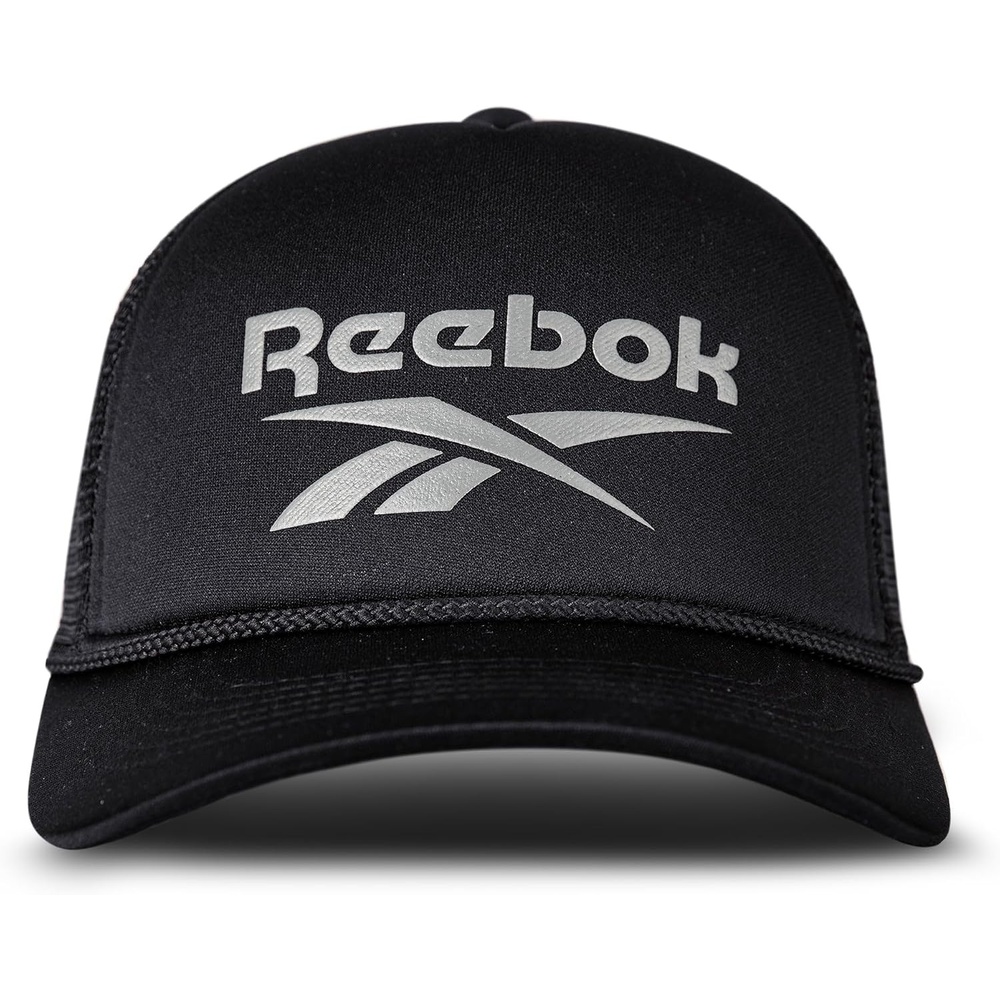 image:imageReebok Aero Trucker Hat Snapback Adjustable Mesh Back Retro Baseball Streetwear Urban Lifestyle WhiteAero BlackGrey