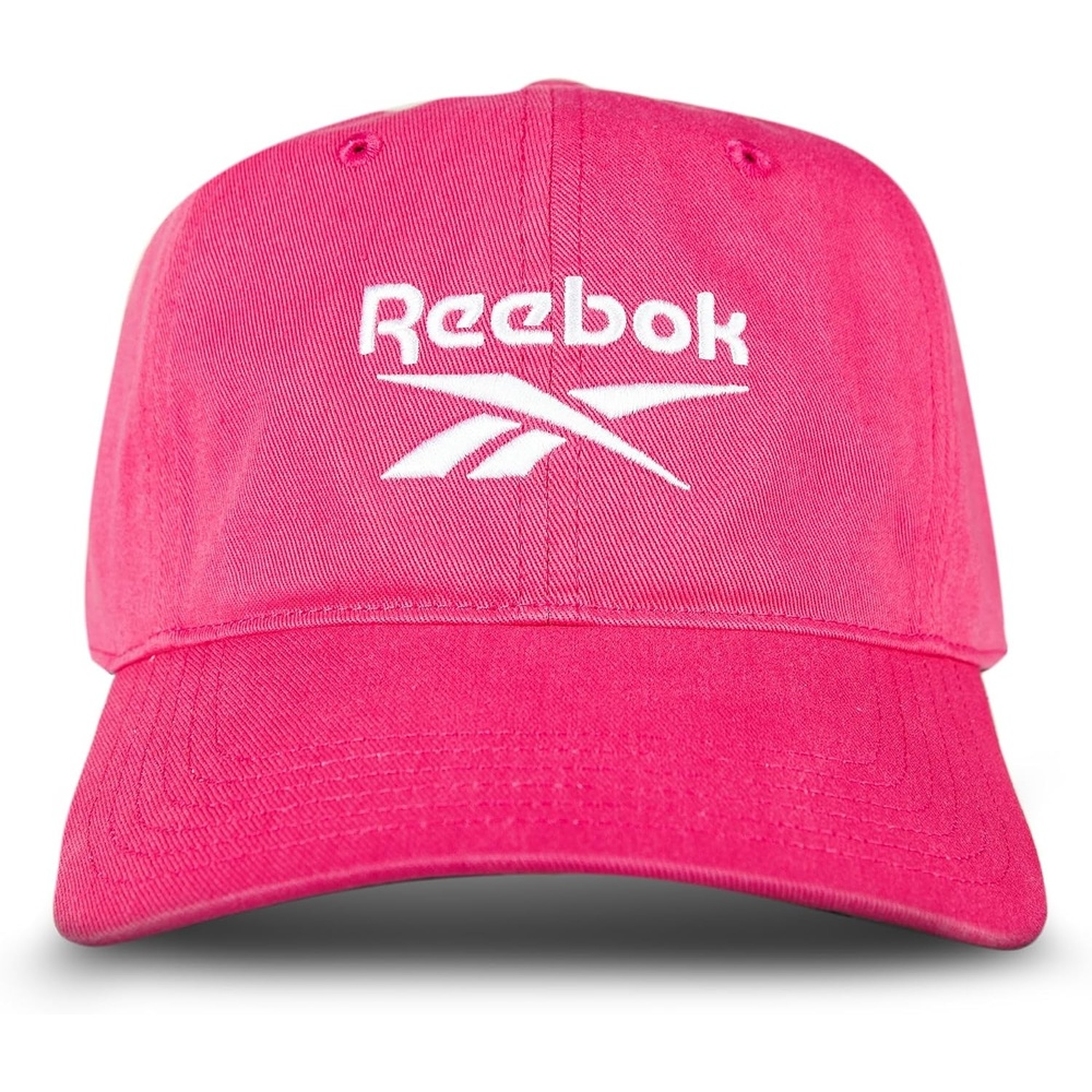 image:imageReebok Classic Logo Hat Mens Womens Adjustable Breathable Everyday Low Profile Cotton TwillBold Pink
