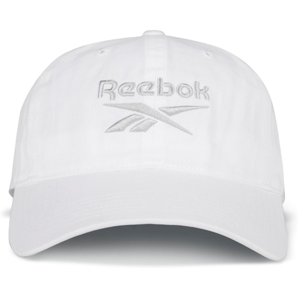image:imageReebok Classic Logo Hat Mens Womens Adjustable Breathable Everyday Low Profile Cotton TwillWhite