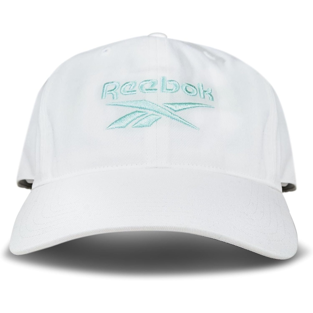 image:imageReebok Classic Logo Hat  Mens  Womens  Adjustable  Breathable  Everyday  Low Profile  Cotton TwillWhiteAqua