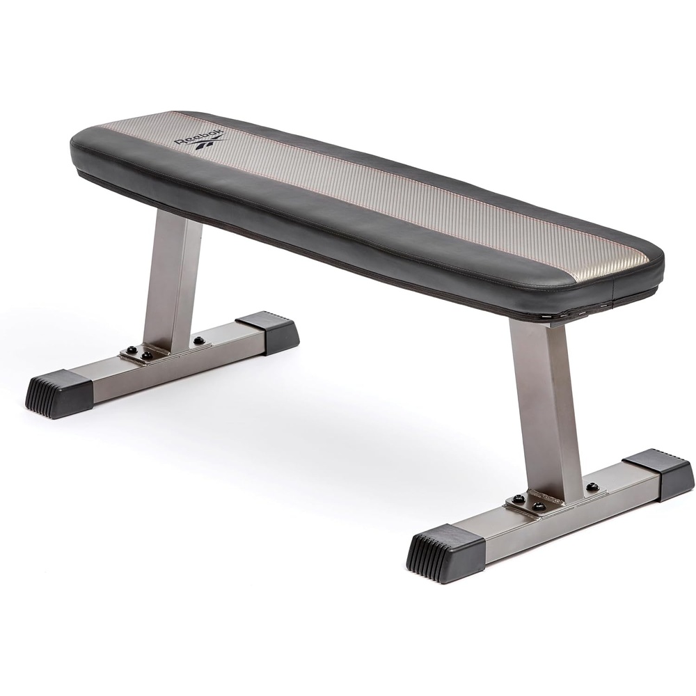 image:imageReebok Fitness Strength Training Bench with Wipeable Padding Nonslip Feet 330lb Weight Capacity Bench for Seated and Bridging Exercises