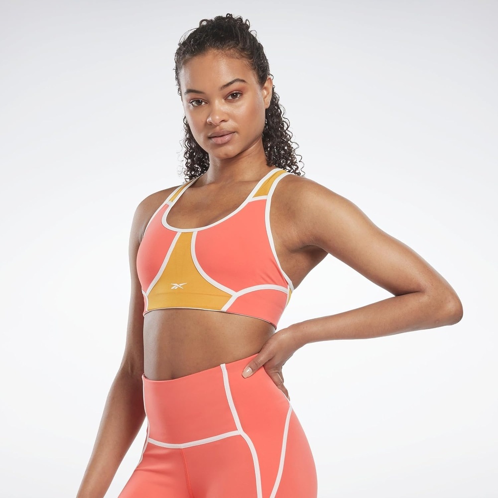 image:imageReebok x Jurassic World Skinny Strap Sports BraSemi Orange FlareWhite