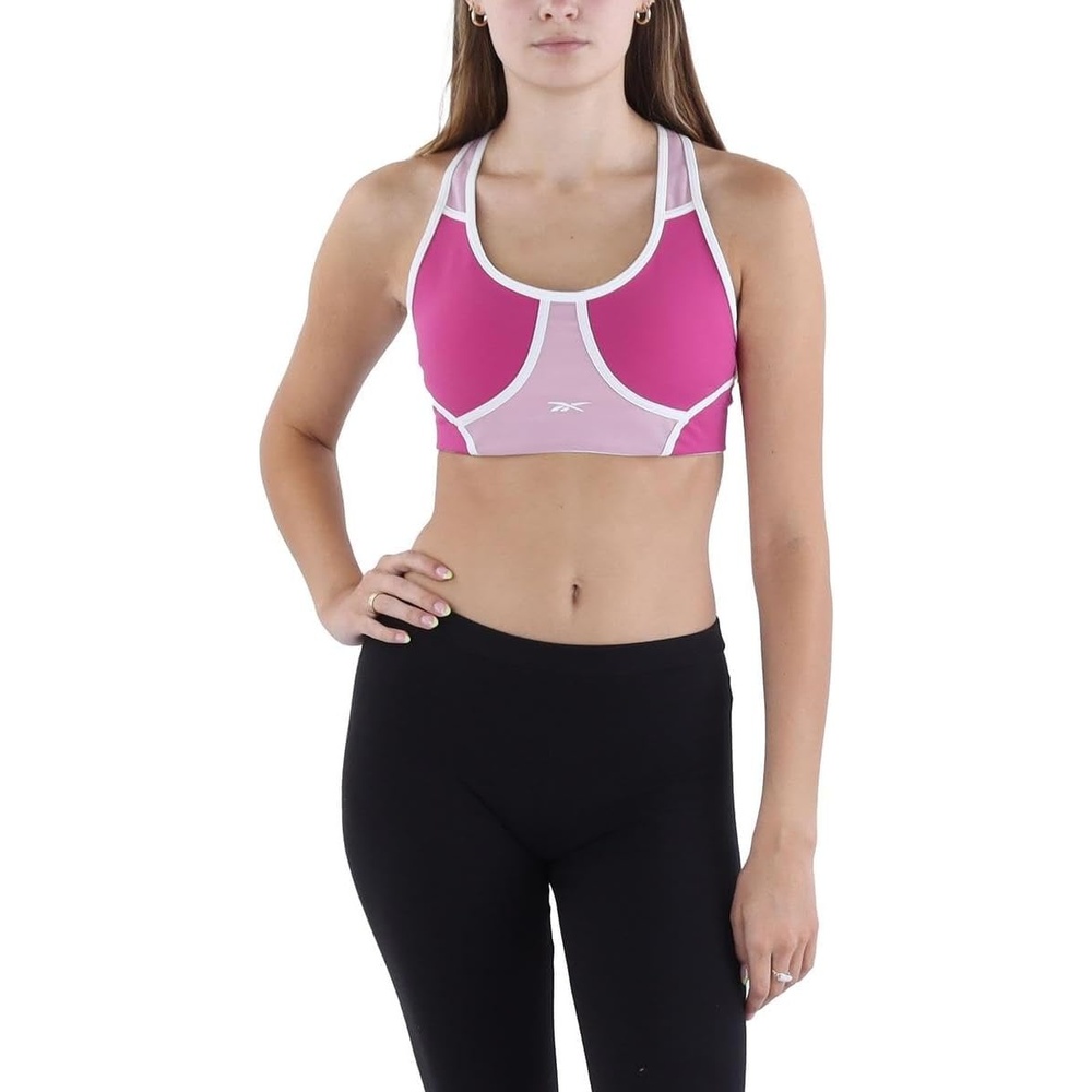image:imageReebok x Jurassic World Skinny Strap Sports BraSemi Proud PinkPale PinkWhite