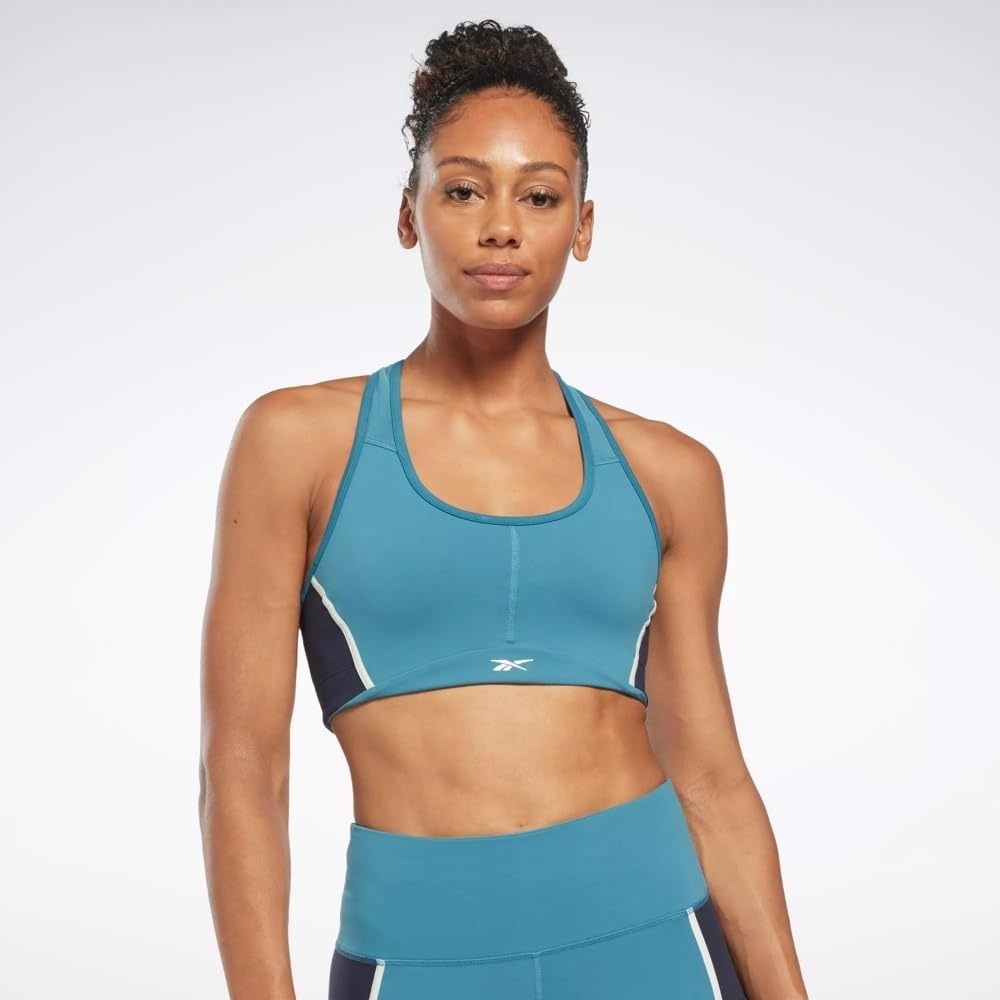 image:imageReebok x Jurassic World Skinny Strap Sports BraSteely Bluev1