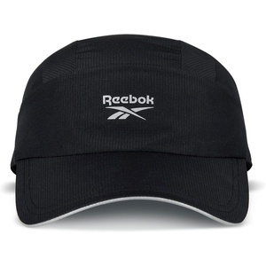 Reebok Running Hat | Performance | Athletic | Lightweight | Quick Drying | Sun Protection | Reflective | Recycled Materials(One Series – Black)