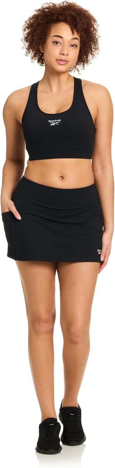 image:imageReebok Womens Break Point Skort Athletic Performance Skirt with Builtin ShortsBlack