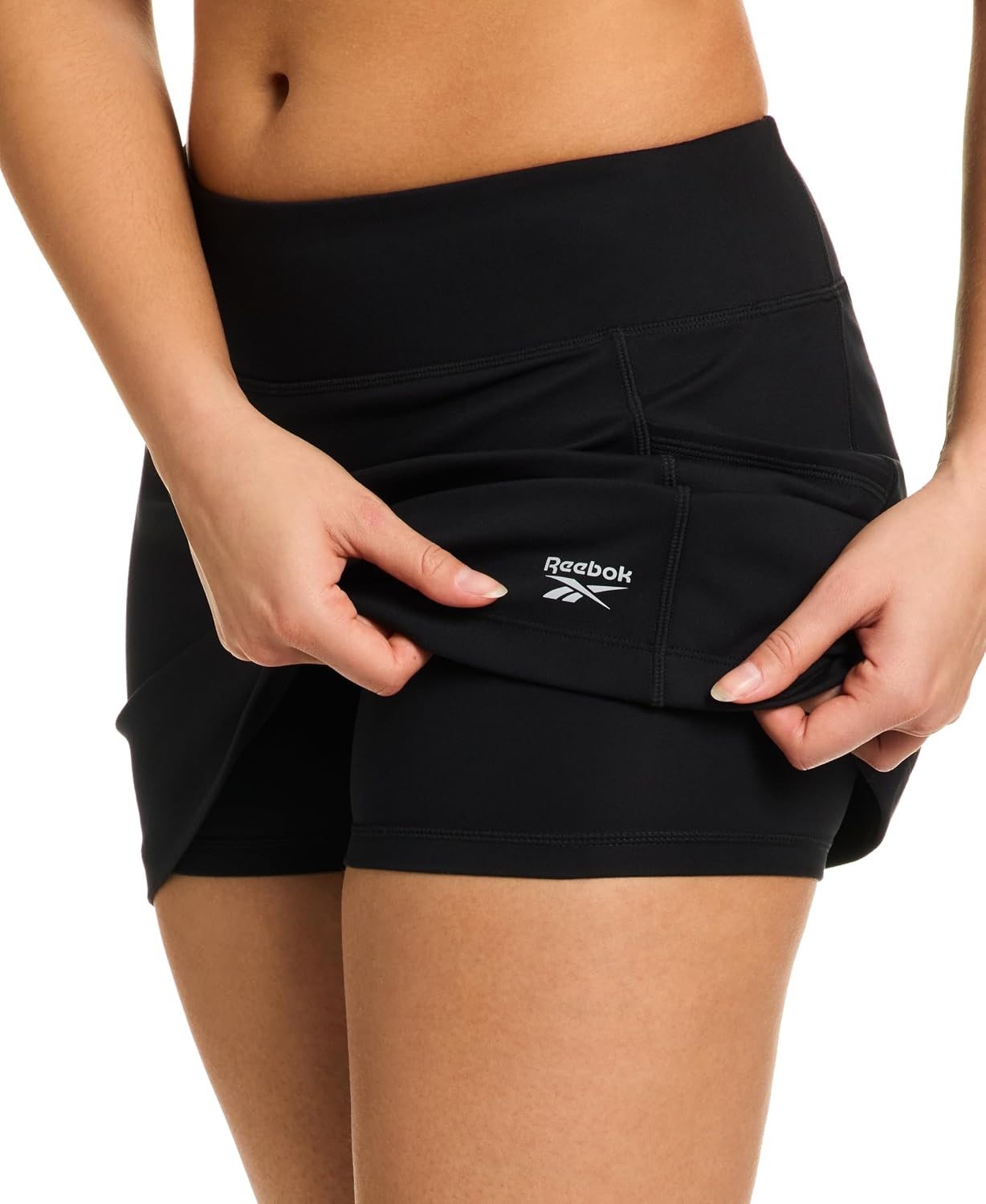 image:imageReebok Womens Break Point Skort Athletic Performance Skirt with Builtin ShortsBlack