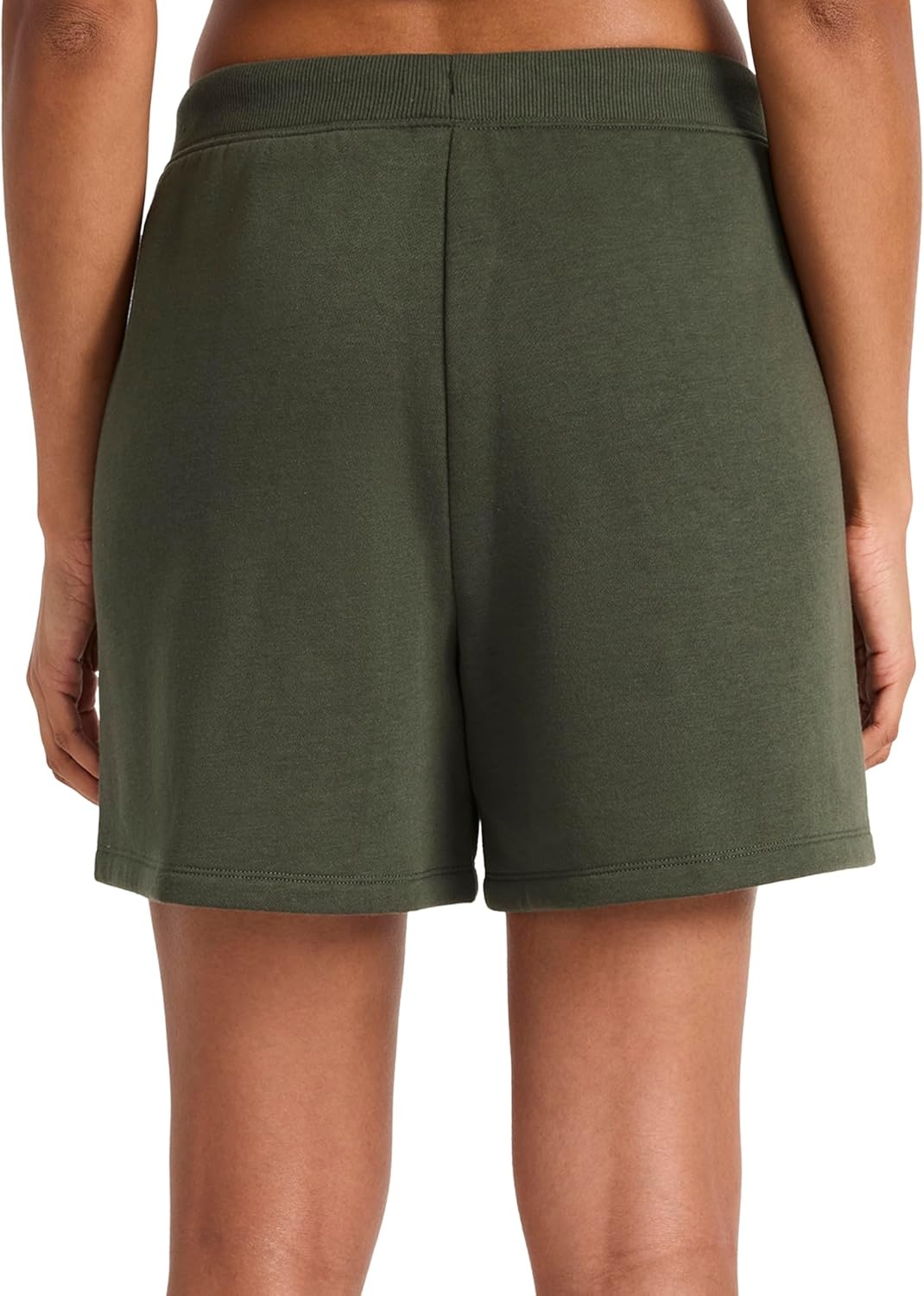 image:imageReebok Womens Campus 45 Short Standard Fit Midweight CottonPoly FabricGrit Green