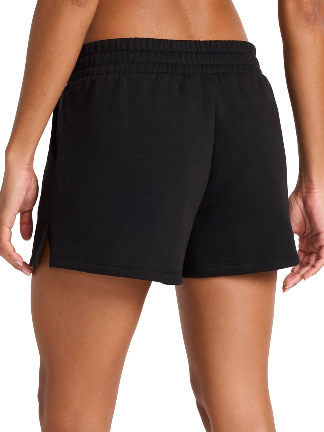 image:imageReebok Womens Classic Summer Sweat 45 Short Standard Fit Lightweight CottonPoly FabricBlack