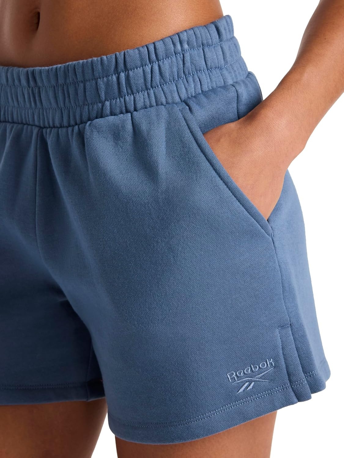 image:imageReebok Womens Classic Summer Sweat 45 Short Standard Fit Lightweight CottonPoly FabricVector Shadow