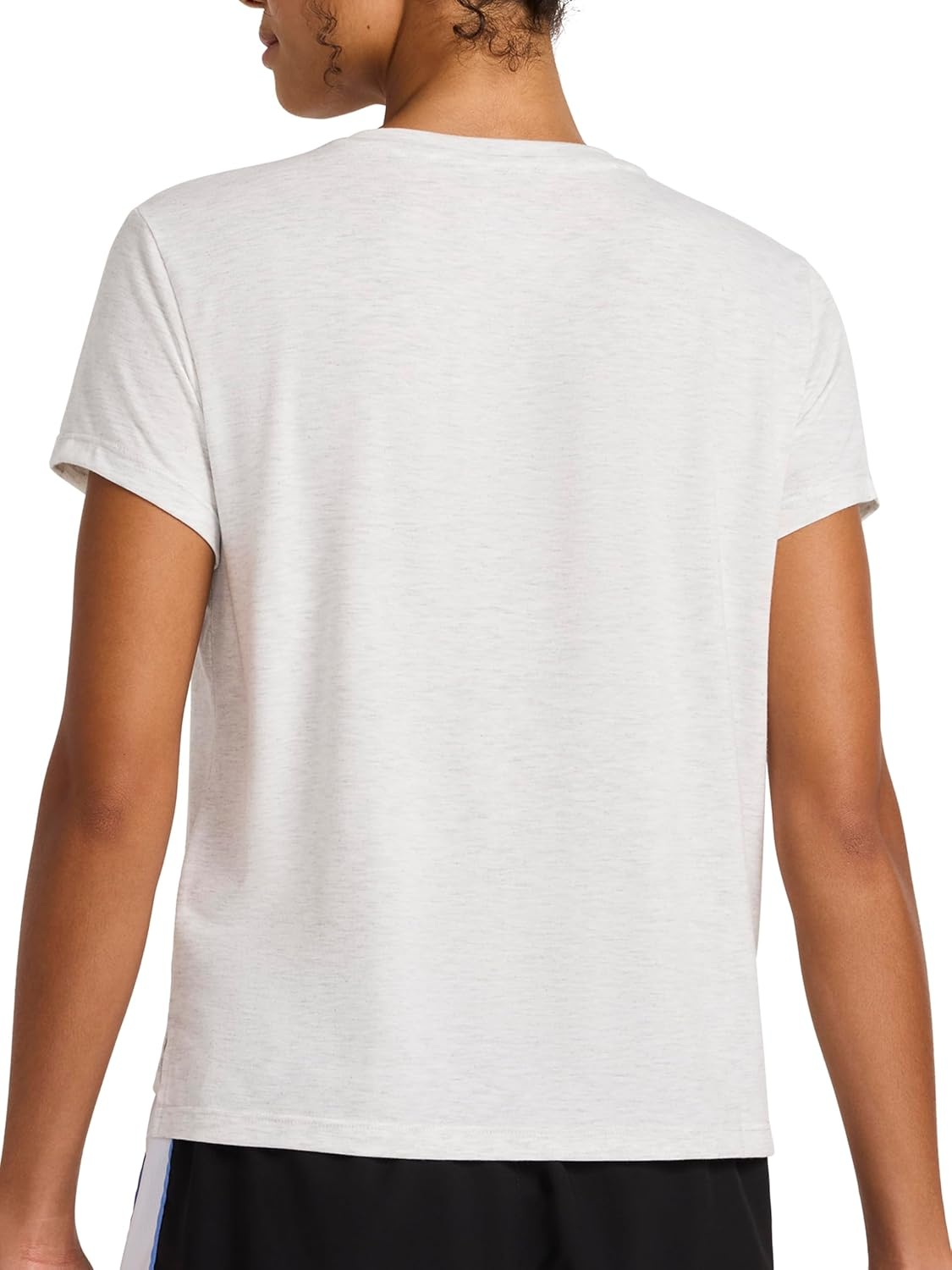 image:imageReebok Womens Crewneck TShirt Standard Fit Lightweight Stretch Poly Soft Jersey FabEgret Heather