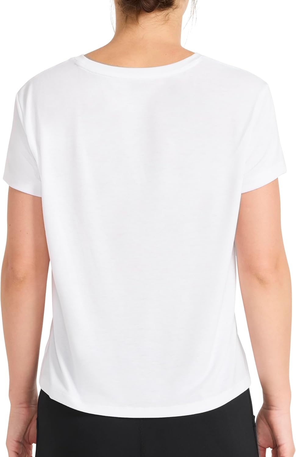 image:imageReebok Womens Crewneck TShirt Standard Fit Lightweight Stretch Poly Soft Jersey FabStark White