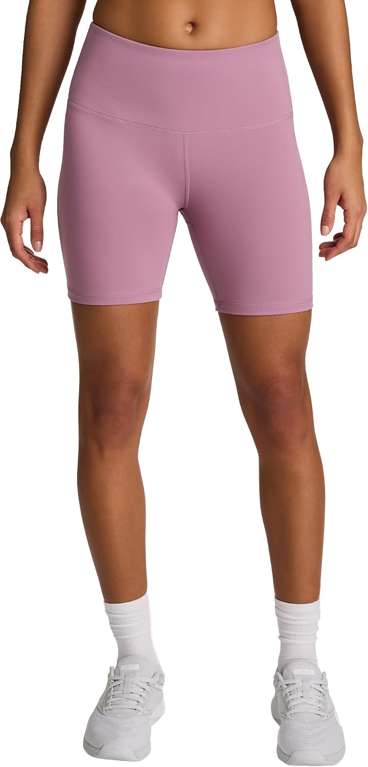 image:imageReebok Womens Flow Tshirt and 6 Short Set Slim Fit Moisture WickingBerry Chill