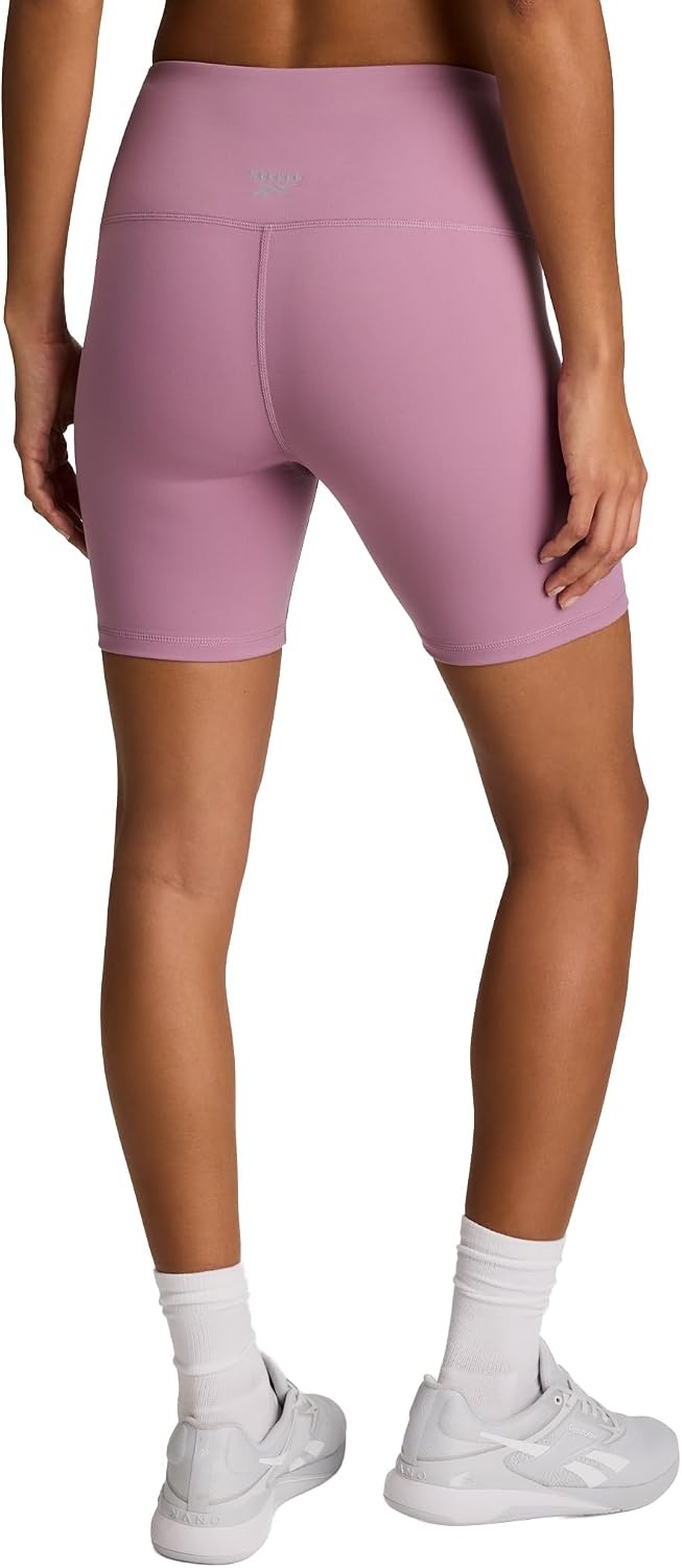image:imageReebok Womens Flow Tshirt and 6 Short Set Slim Fit Moisture WickingBerry Chill