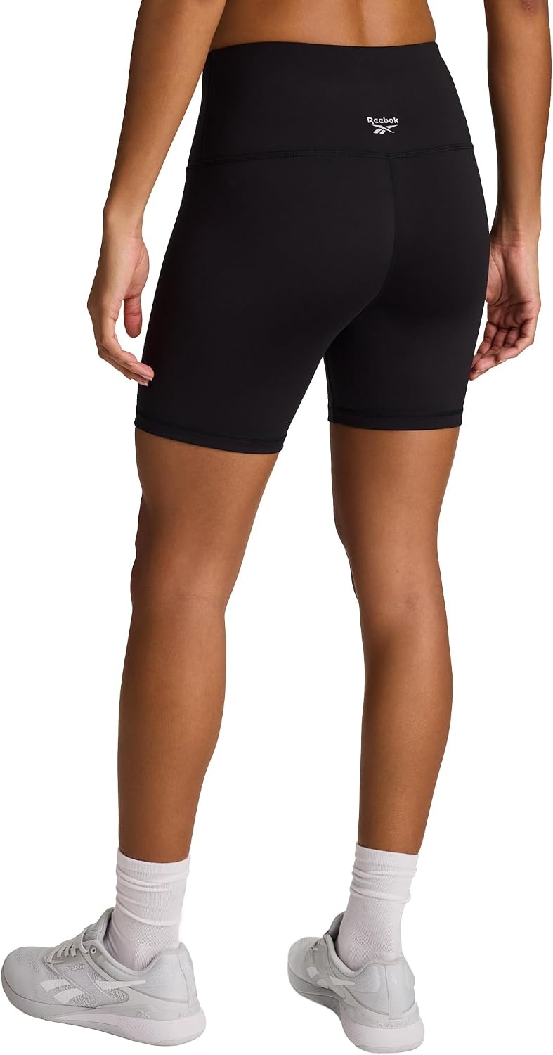 image:imageReebok Womens Flow Tshirt and 6 Short Set Slim Fit Moisture WickingBlack