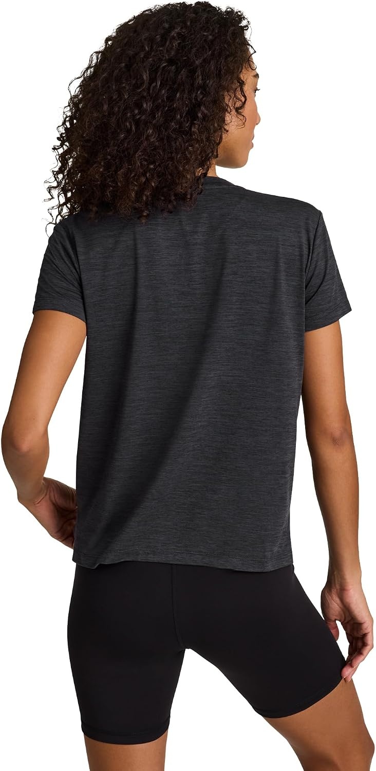 image:imageReebok Womens Flow Tshirt and 6 Short Set Slim Fit Moisture WickingBlack