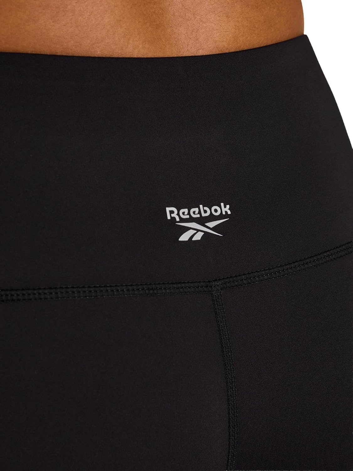 image:imageReebok Womens Flow Tshirt and 6 Short Set Slim Fit Moisture WickingBlack
