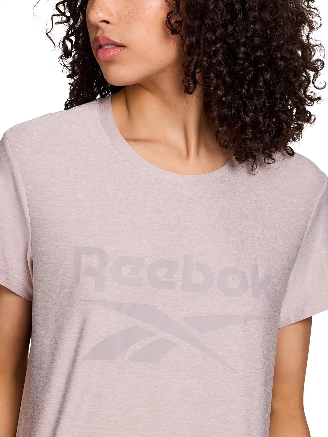 image:imageReebok Womens Glow Short Sleeve Crop Top TShirtAshes of Rose Heather