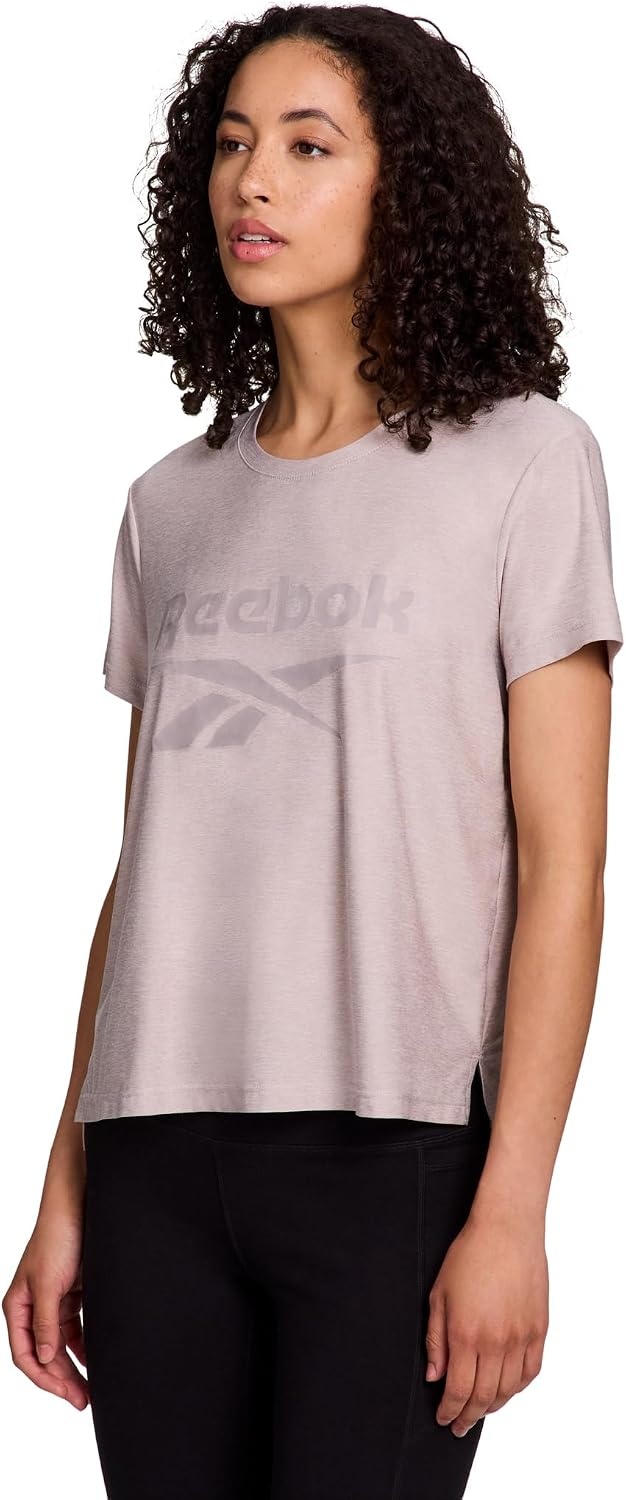 image:imageReebok Womens Glow Short Sleeve Crop Top TShirtAshes of Rose Heather