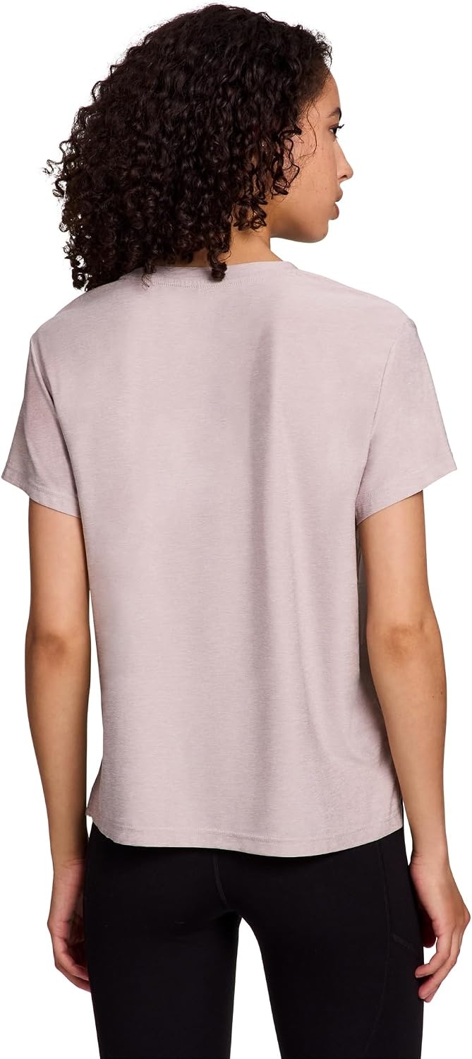 image:imageReebok Womens Glow Short Sleeve Crop Top TShirtAshes of Rose Heather