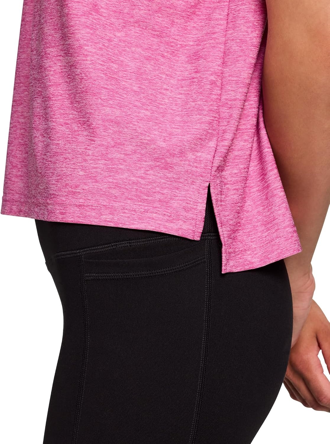 image:imageReebok Womens Glow Short Sleeve Crop Top TShirtRaspberry Rose Heather