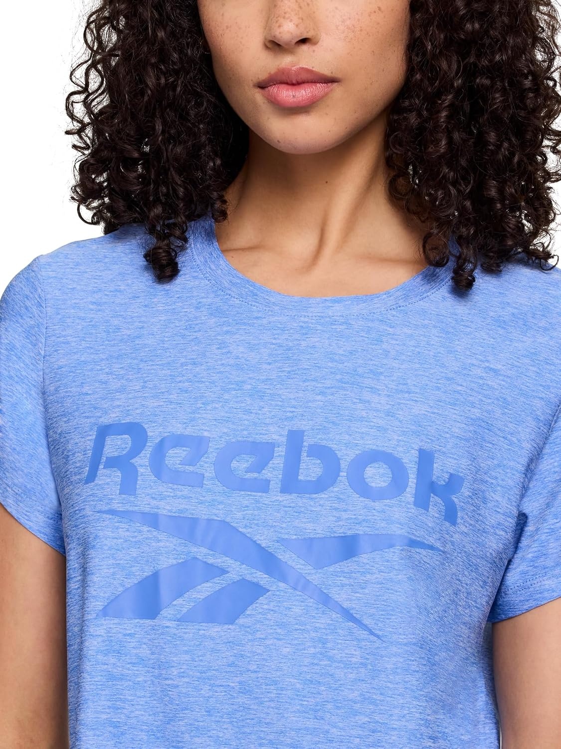 image:imageReebok Womens Glow Short Sleeve Crop Top TShirtUltramarine Heather