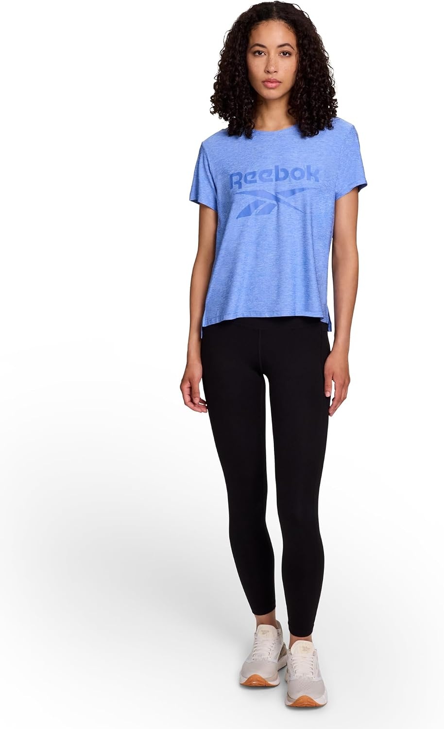 image:imageReebok Womens Glow Short Sleeve Crop Top TShirtUltramarine Heather