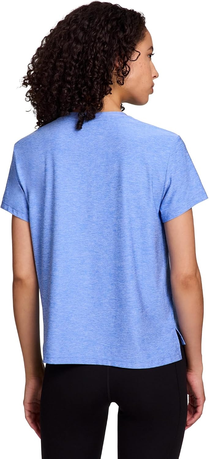 image:imageReebok Womens Glow Short Sleeve Crop Top TShirtUltramarine Heather