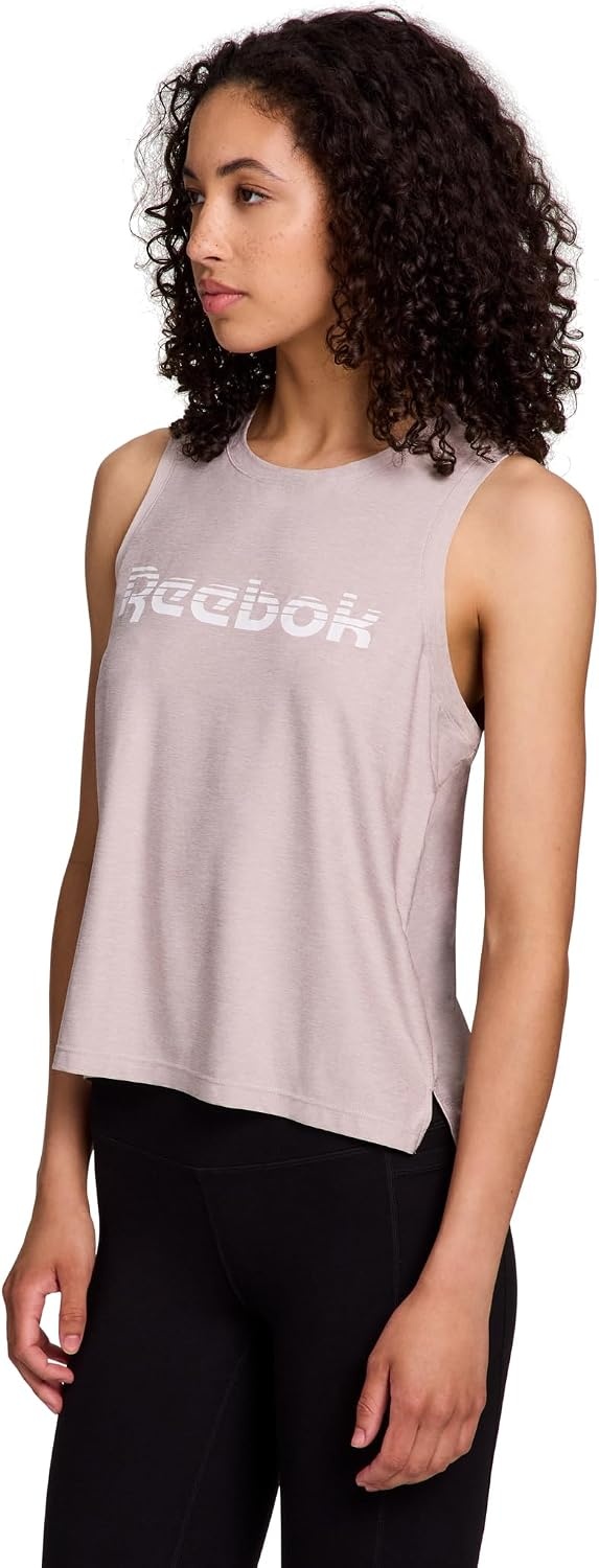 image:imageReebok Womens Glow Sleeveless Cropped Tank TopAshes of Rose