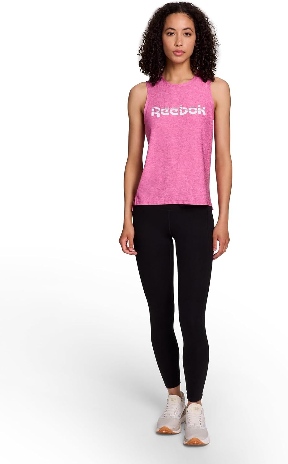 image:imageReebok Womens Glow Sleeveless Cropped Tank TopRaspberry Rose Heather