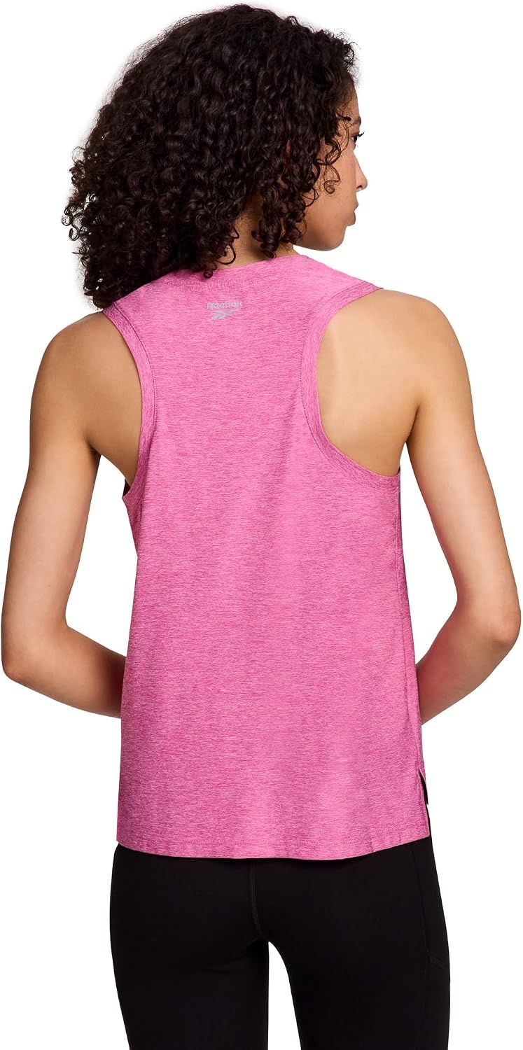 image:imageReebok Womens Glow Sleeveless Cropped Tank TopRaspberry Rose Heather