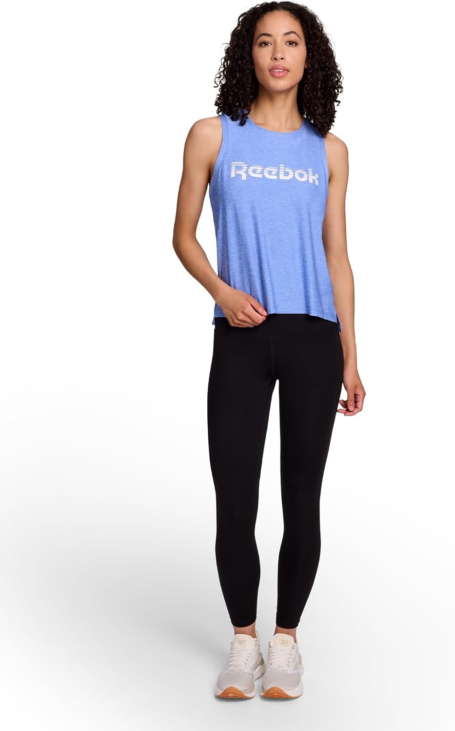 image:imageReebok Womens Glow Sleeveless Cropped Tank TopUltramarine Heather