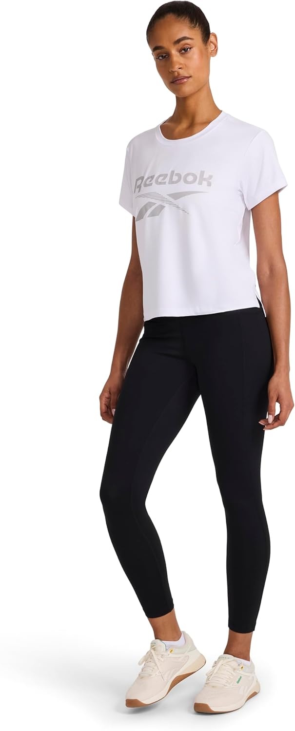 image:imageReebok Womens Graphic Crewneck TShirtStark White Lockup