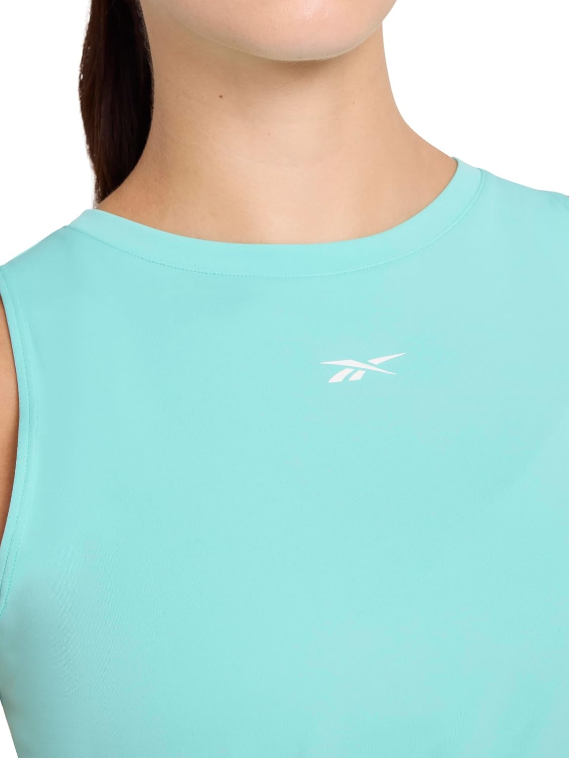 image:imageReebok Womens Id Tech Crewneck Tank Top Relaxed FixAi Aqua Id Train