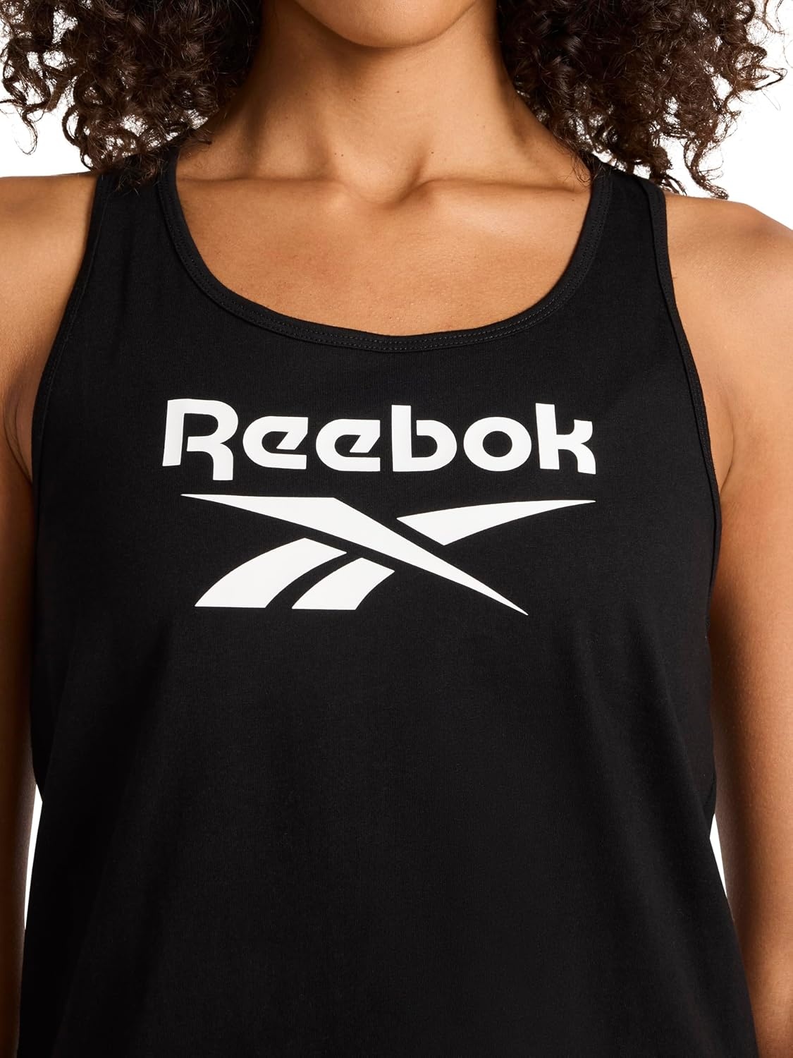 image:imageReebok Womens Identity Big Logo Short Sleeve TShirt Standard Fit Lightweight 100 Cotton Jersey FabricBlack