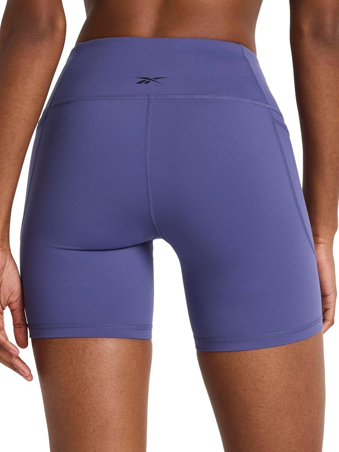 image:imageReebok Womens Lux HighRise Bike 6 Short Slim Fit Lightweight Stretch Nylon Fabric MoistureWickingTwilight Purple
