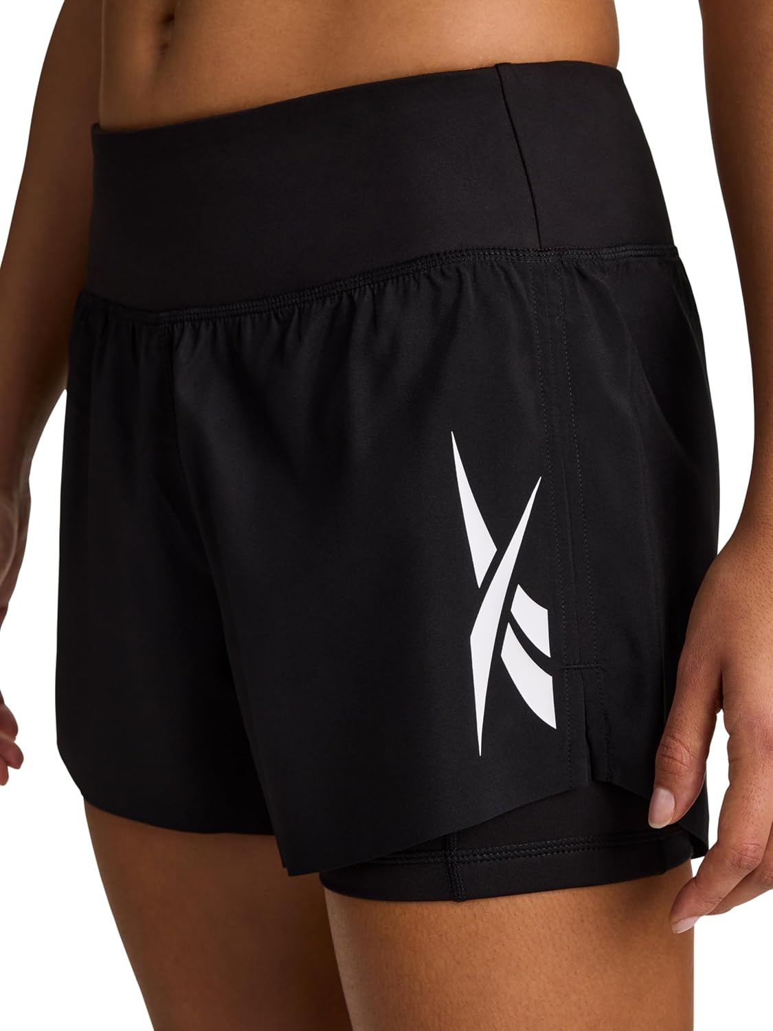 image:imageReebok Womens Motion Core Vector Running 35 ShortsBlack