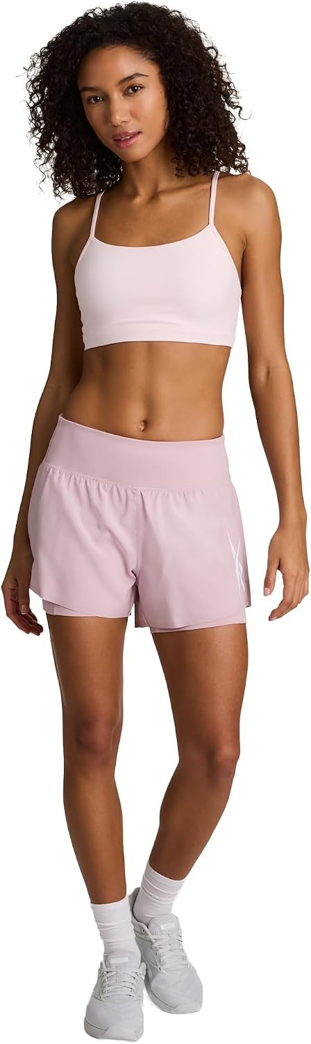 image:imageReebok Womens Motion Core Vector Running 35 ShortsMuted Mauve