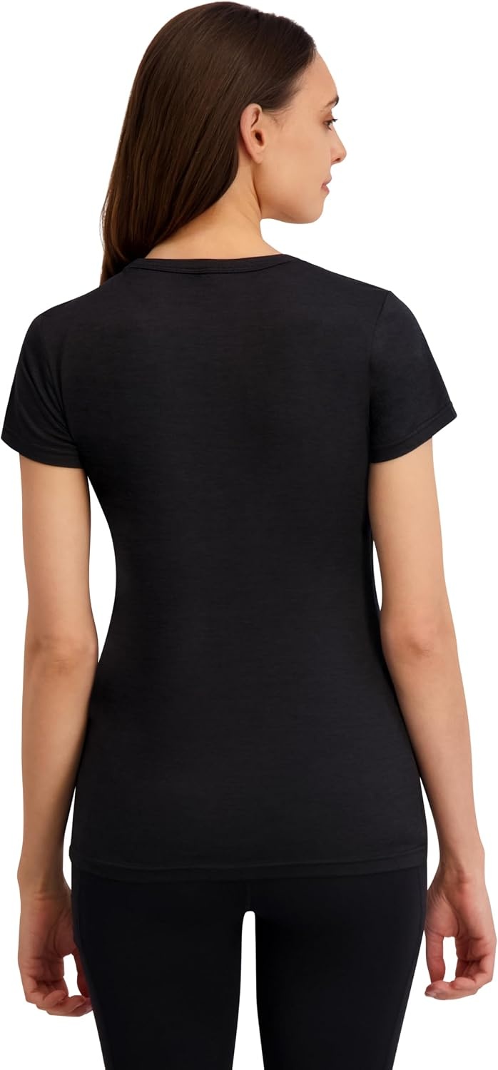 image:imageReebok Womens Off The Charts Performance Crewneck TShirtBlack Heather